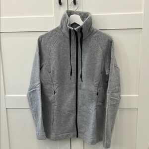 Lululemon Athletica Gray Zip Up Sweater with Funnel Neck